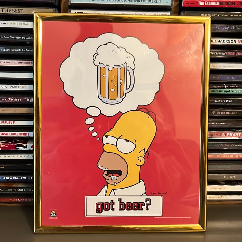 2000 Matt Groening Homer Simpson Got Beer Print